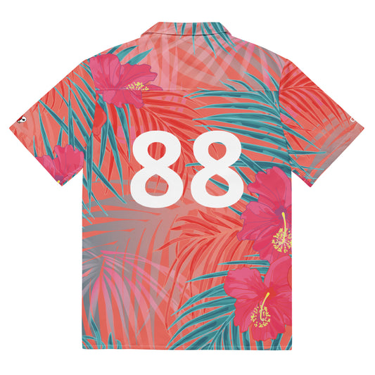 CC88 *Fantasy Island* Capsule Resort Shirt (Tropical Hibiscus Red)