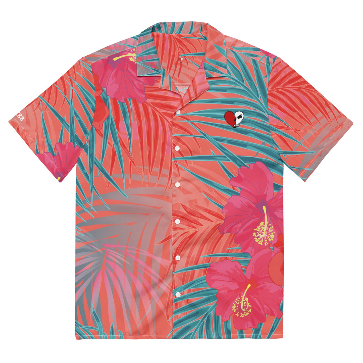 CC88 *Fantasy Island* Capsule Resort Shirt (Tropical Hibiscus Red)