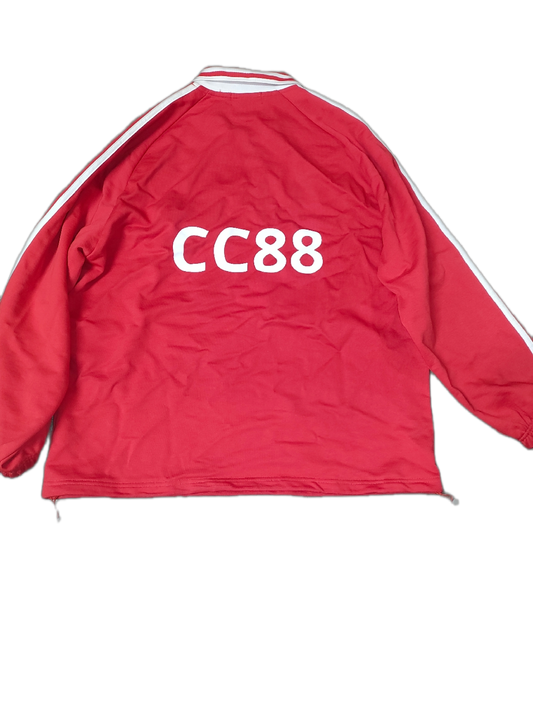 *CC88 Black Label* - Contrast Striped Lapel Collar Sweatshirt