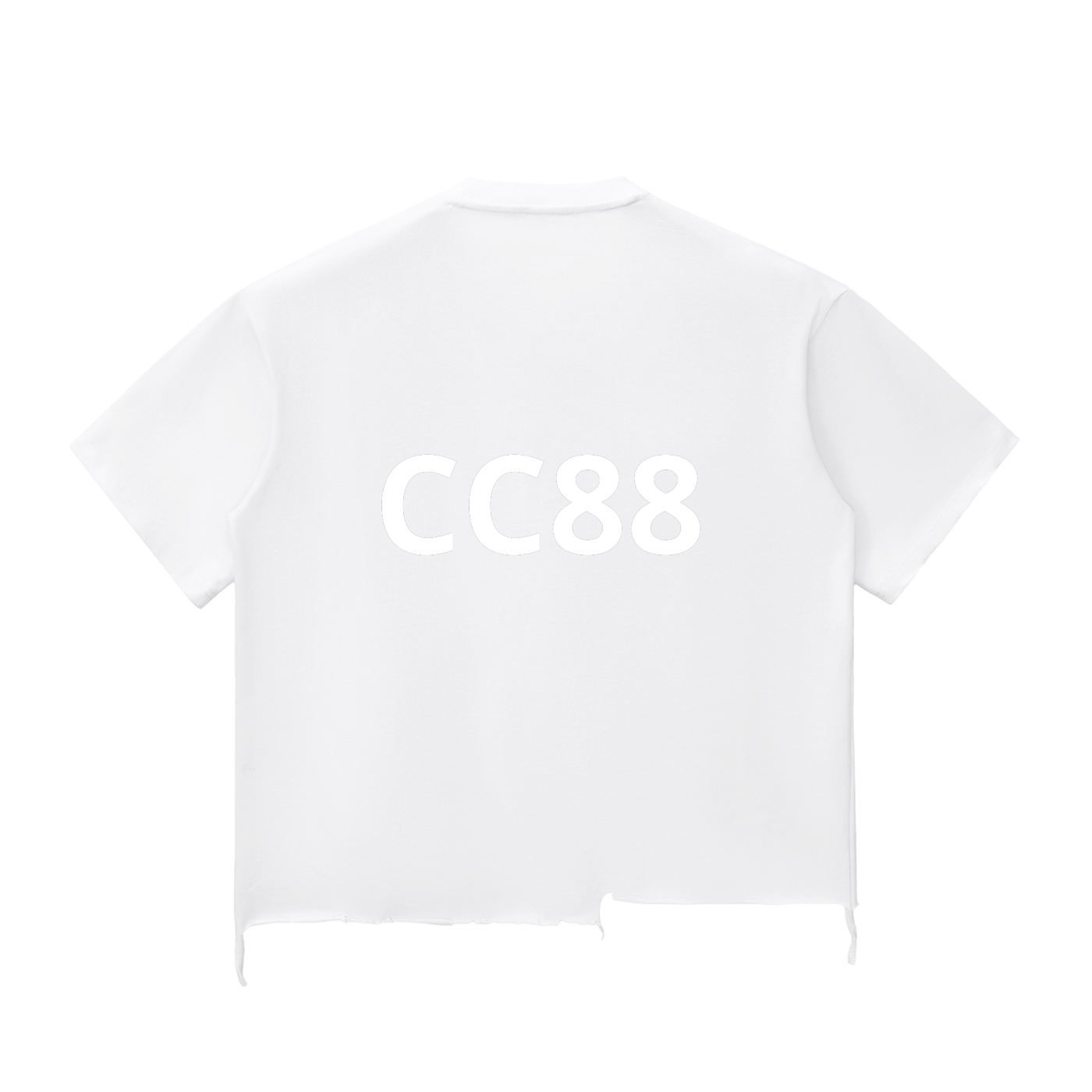 Logo Snow Wash Raw-Hem Boxy T-shirt