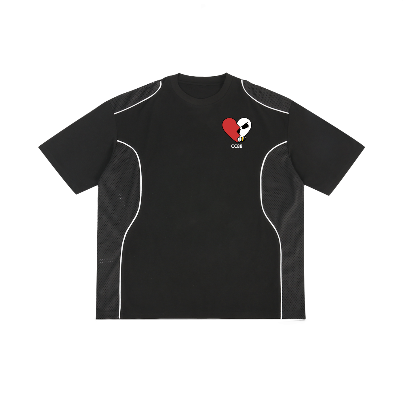 *CC88 Black Label* - Contrast Piped Panel T-Shirt