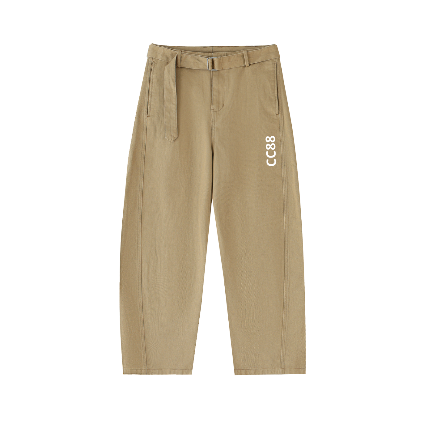 *CC88 Black Label* - Belted Barrel-leg Chino Pants