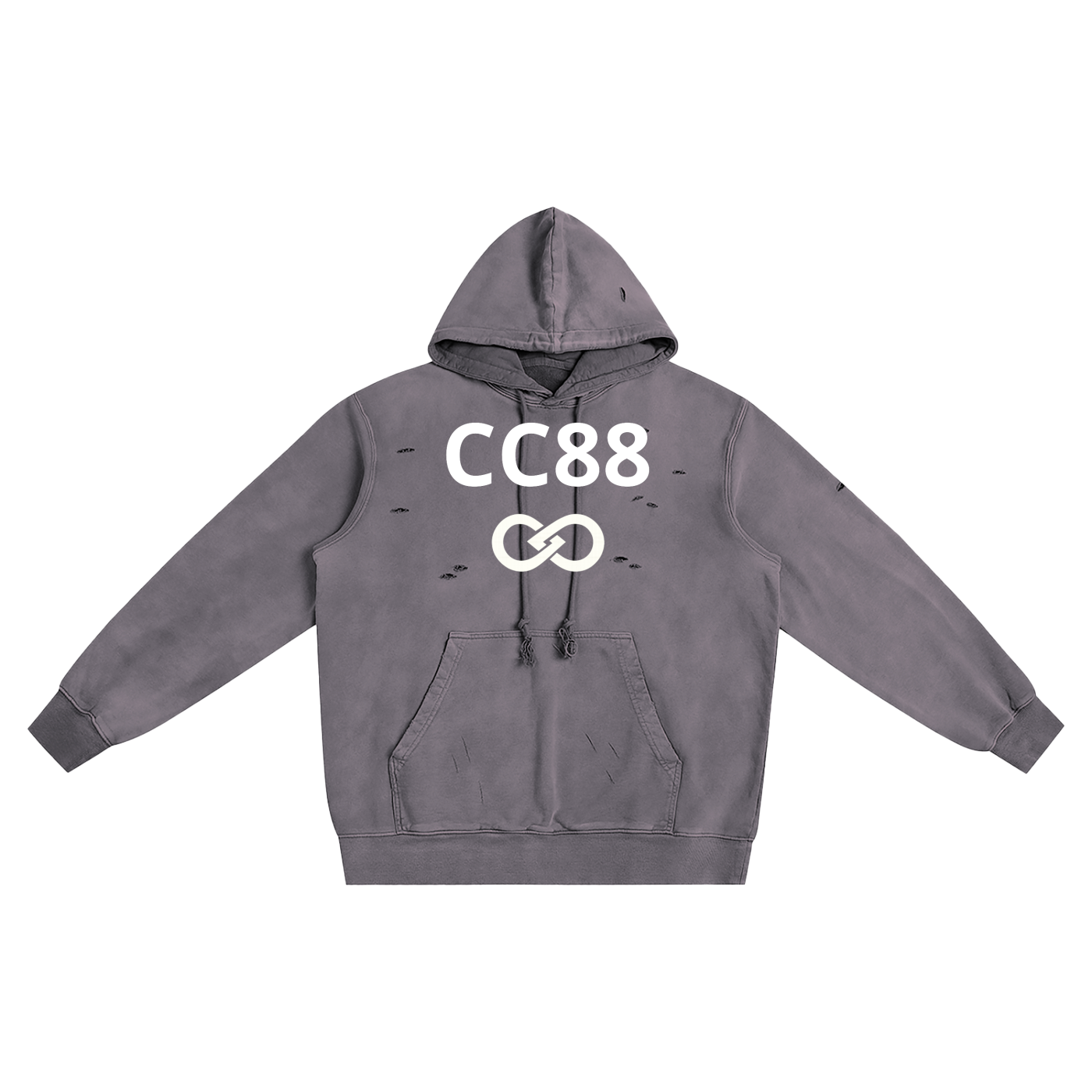 *Winter's Revenge* Distressed Vintage Wash Hoodie