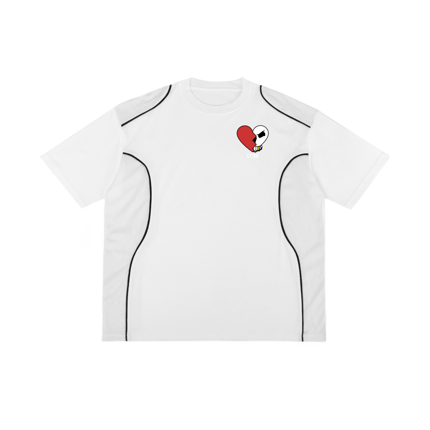 *CC88 Black Label* - Contrast Piped Panel T-Shirt