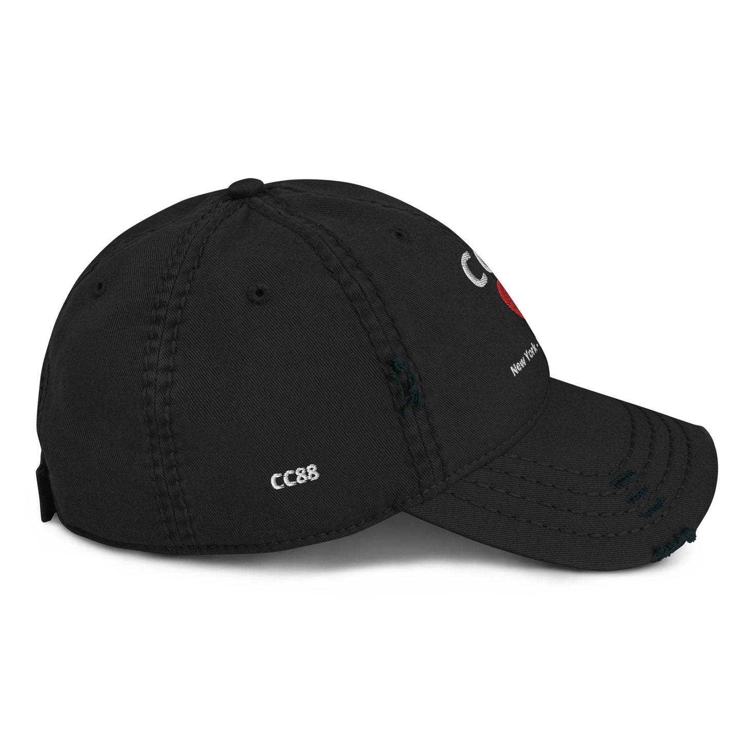 CC88 *Wolrd Travelers'* Distressed Dad Hat (Black)