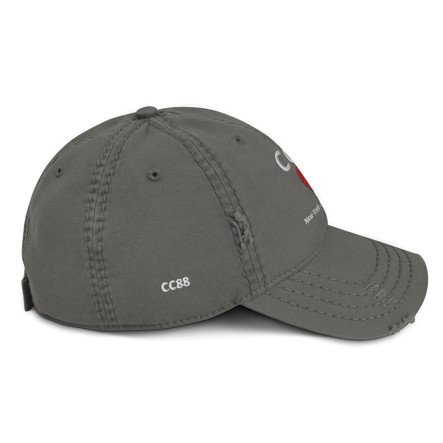 CC88 *World Travelers'* Distressed Dad Hat (Charcoal Grey)