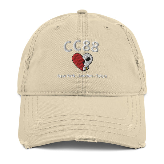 CC88 *World Travelers'* Distressed Dad Hat (Khaki)