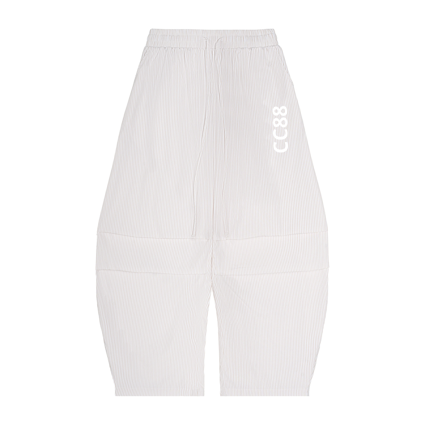 *CC88 Black Label* - Vertical Stripe Drawstring Barrel Pants