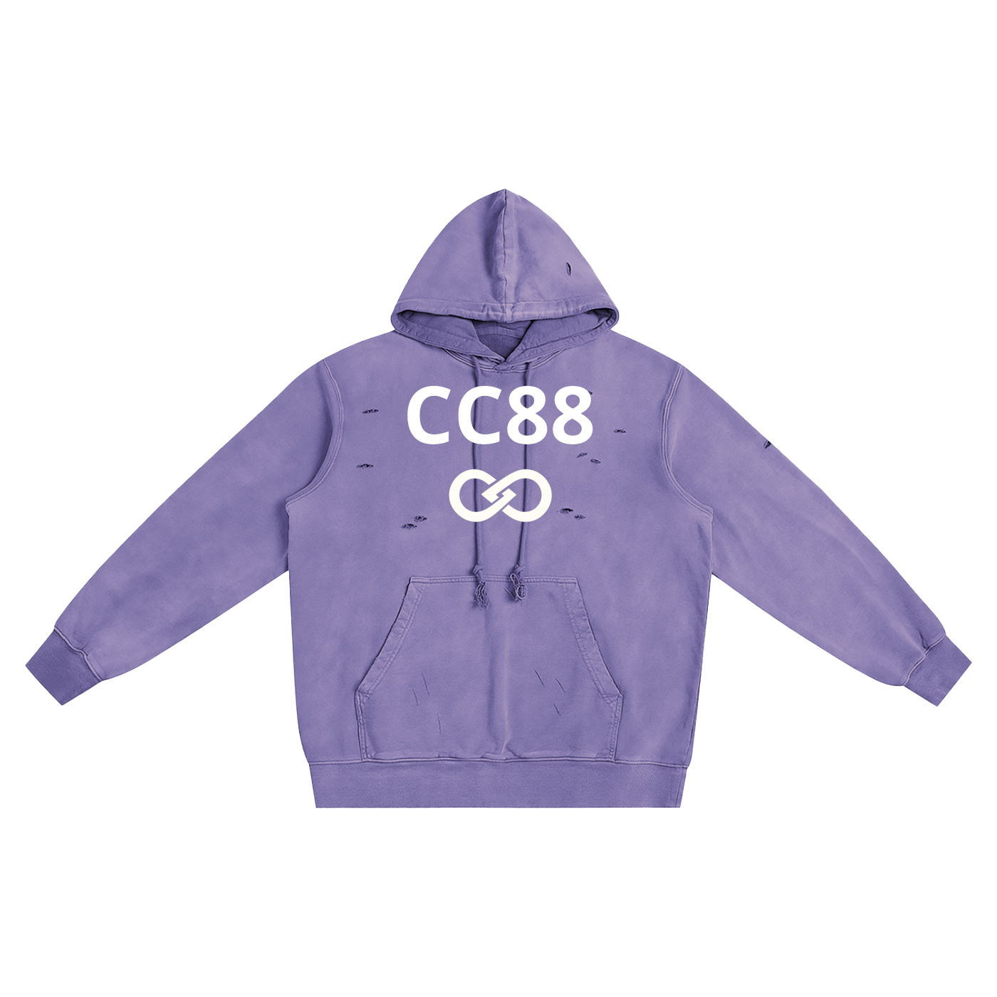 *Winter's Revenge* Distressed Vintage Wash Hoodie