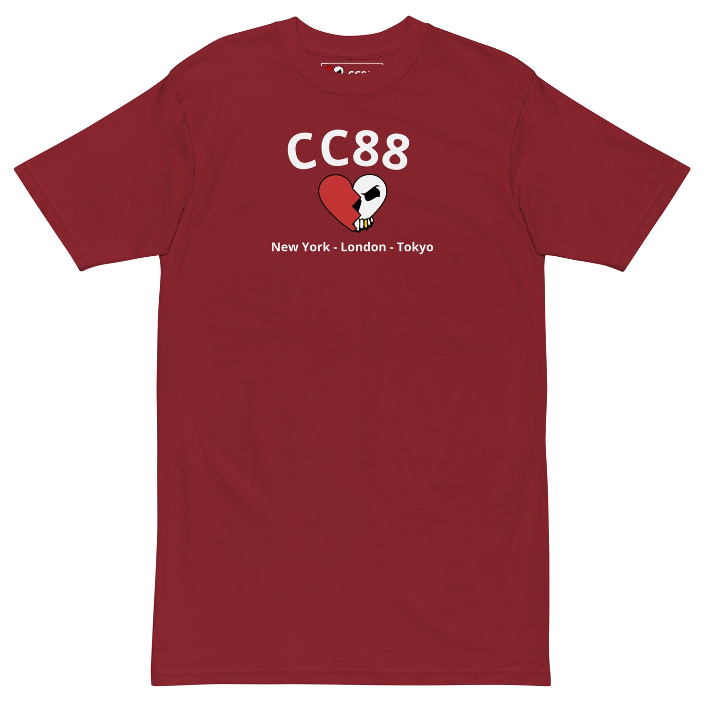 CC88 *World Travelers'* Premium Heavyweight Tee (Brick Red)