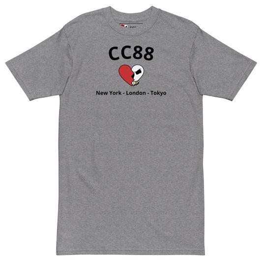 CC88 *World Travelers'* Premium Heavyweight Tee (Carbon Grey)