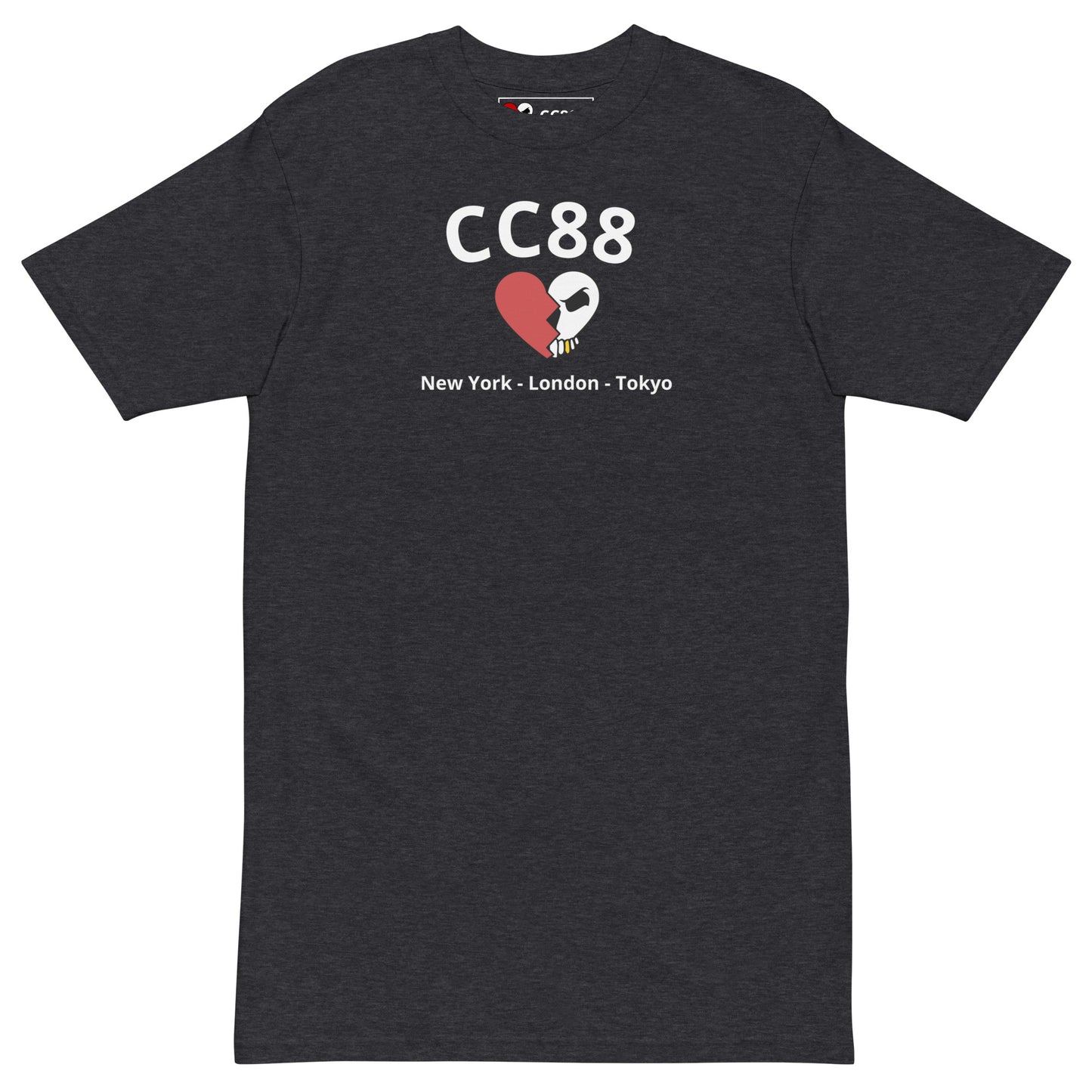 CC88 *World Travelers'* Premium Heavyweight Tee (Heather Grey)