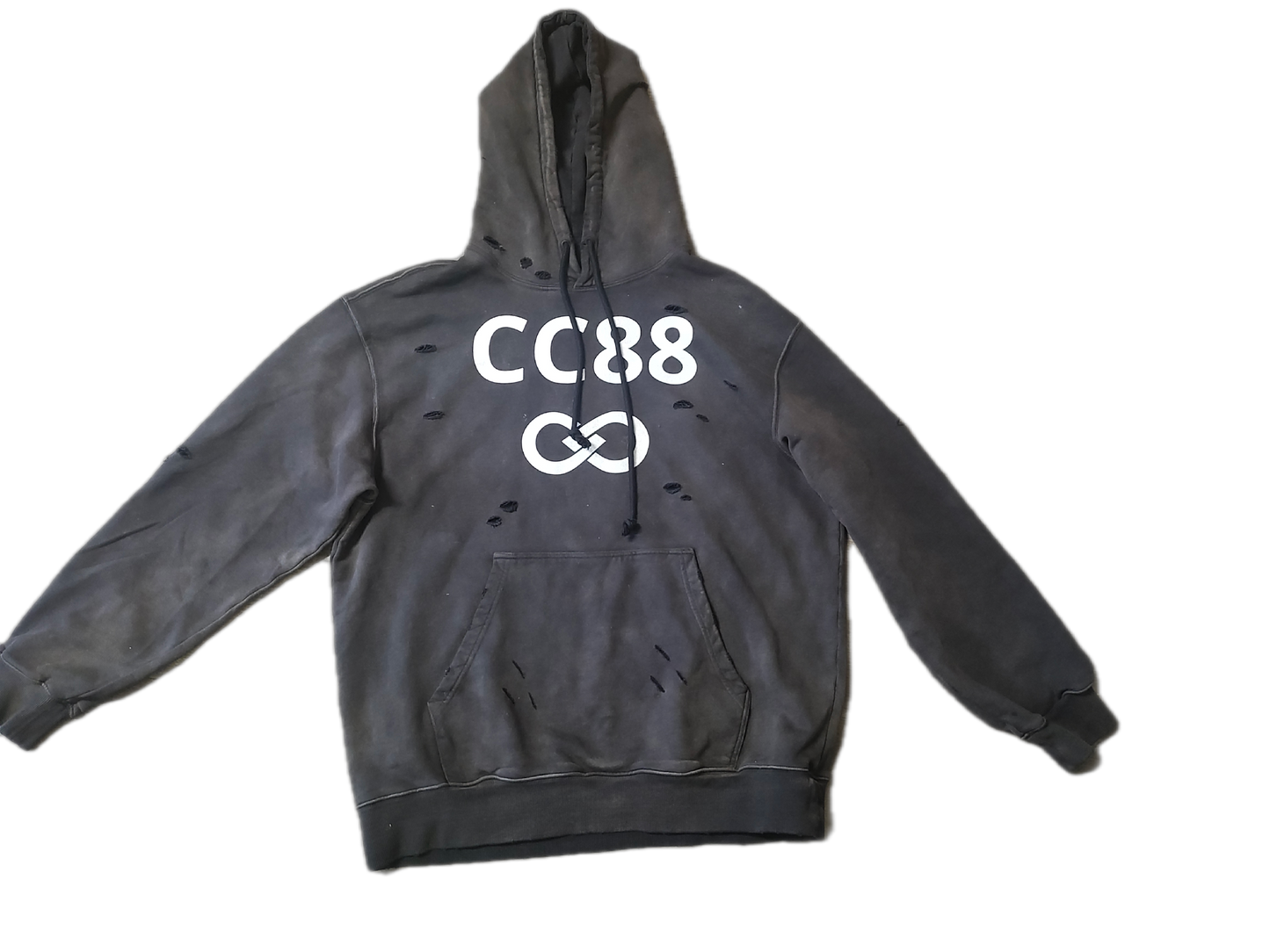 *Winter's Revenge* Distressed Vintage Wash Hoodie