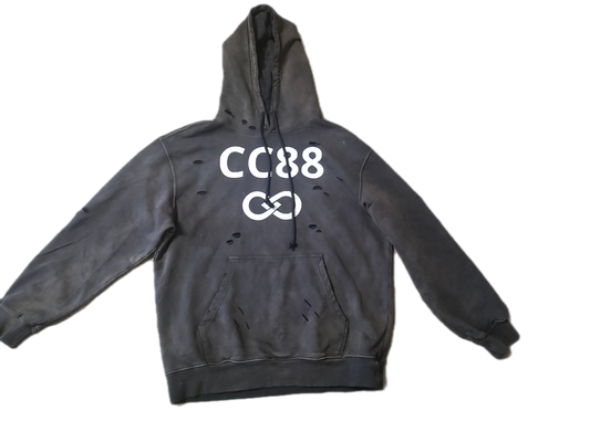 *Winter's Revenge* Distressed Vintage Wash Hoodie