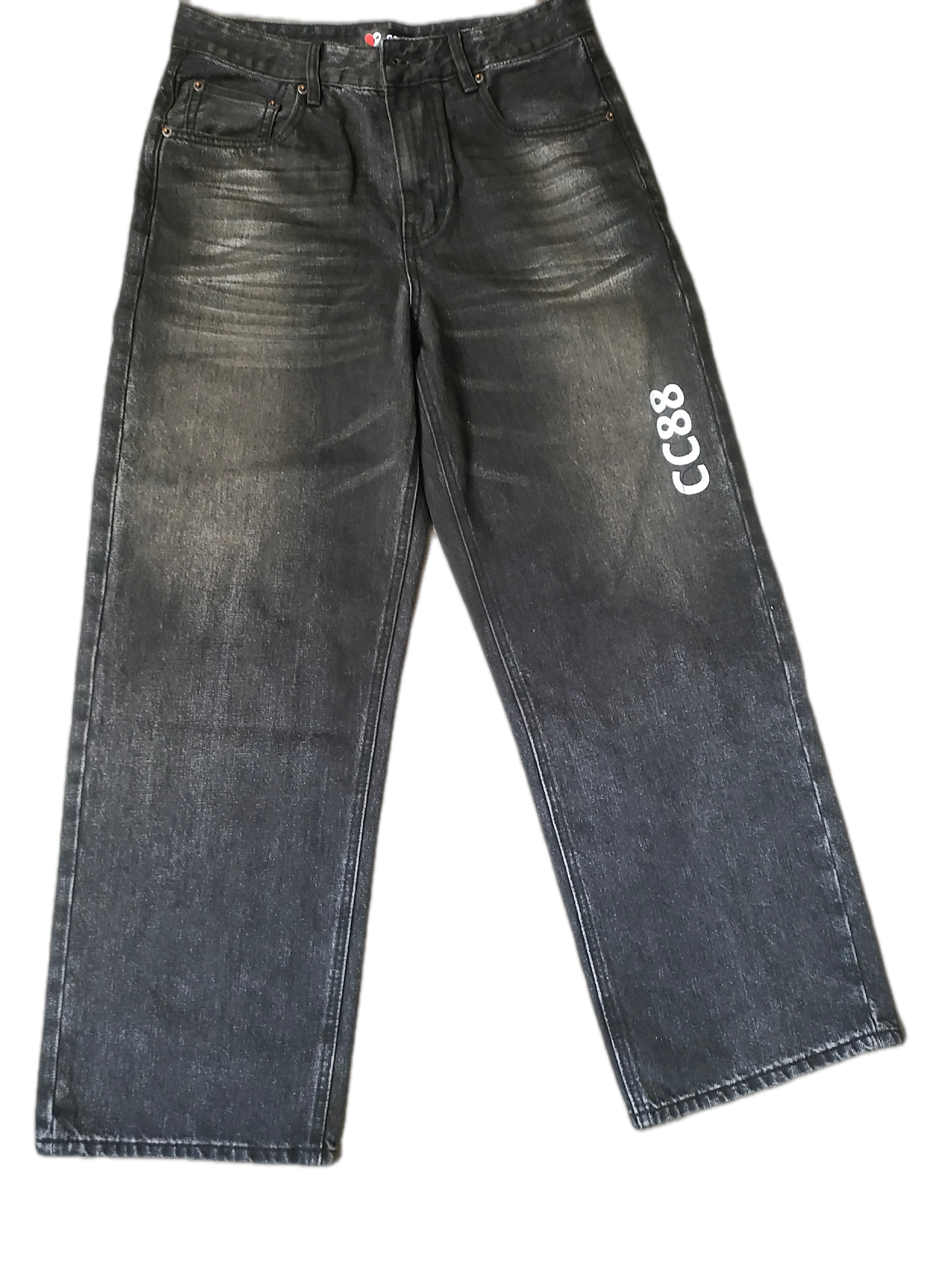 *CC88 Black Label* Vintage Wash Heavyweight Black Denim Jeans