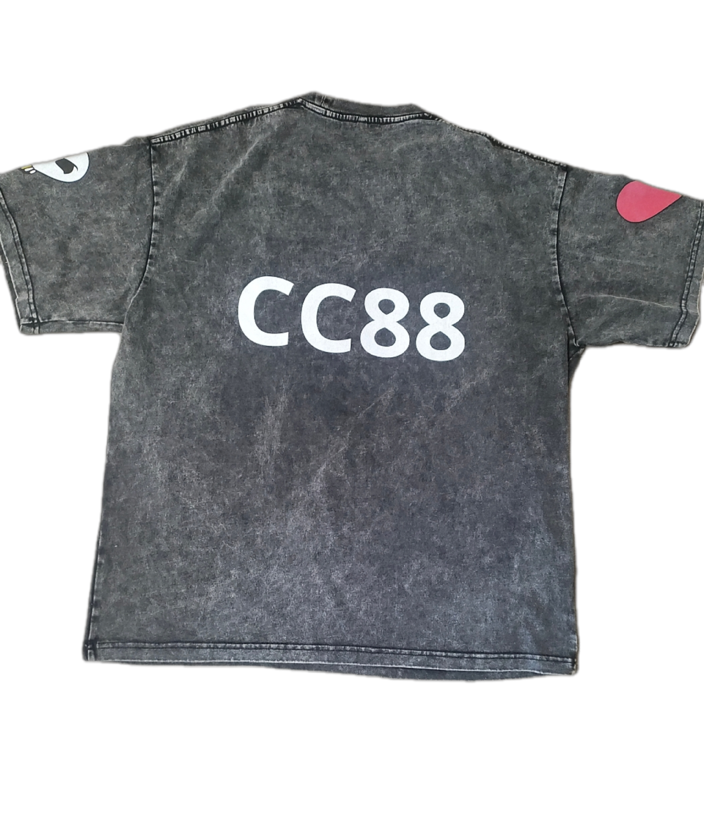 *CC88 Black Label * - Snow Washed Oversized Cotton Mantra T-Shirt