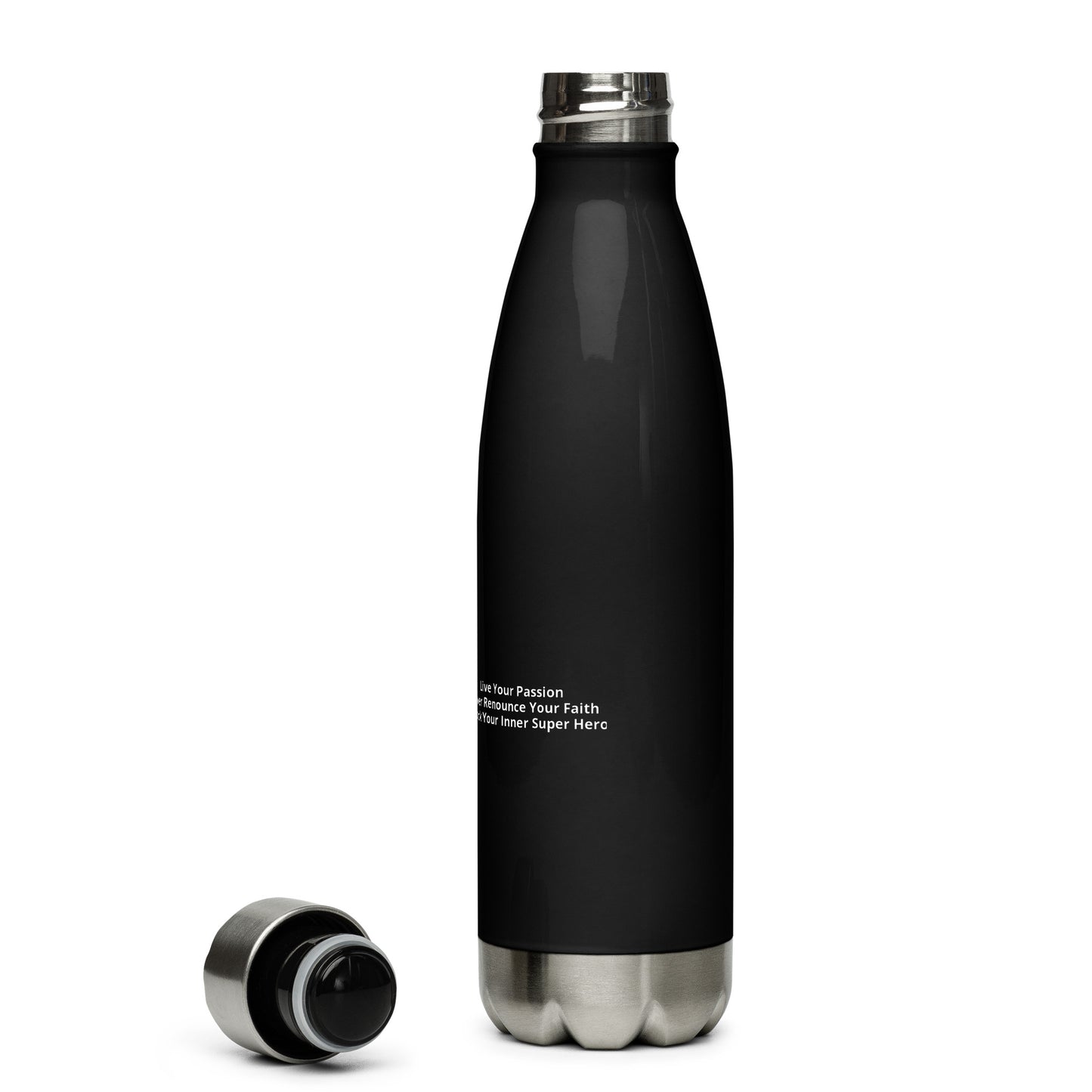 CC88 *World Travelers'* Stainless Steel Water Bottle (Black)