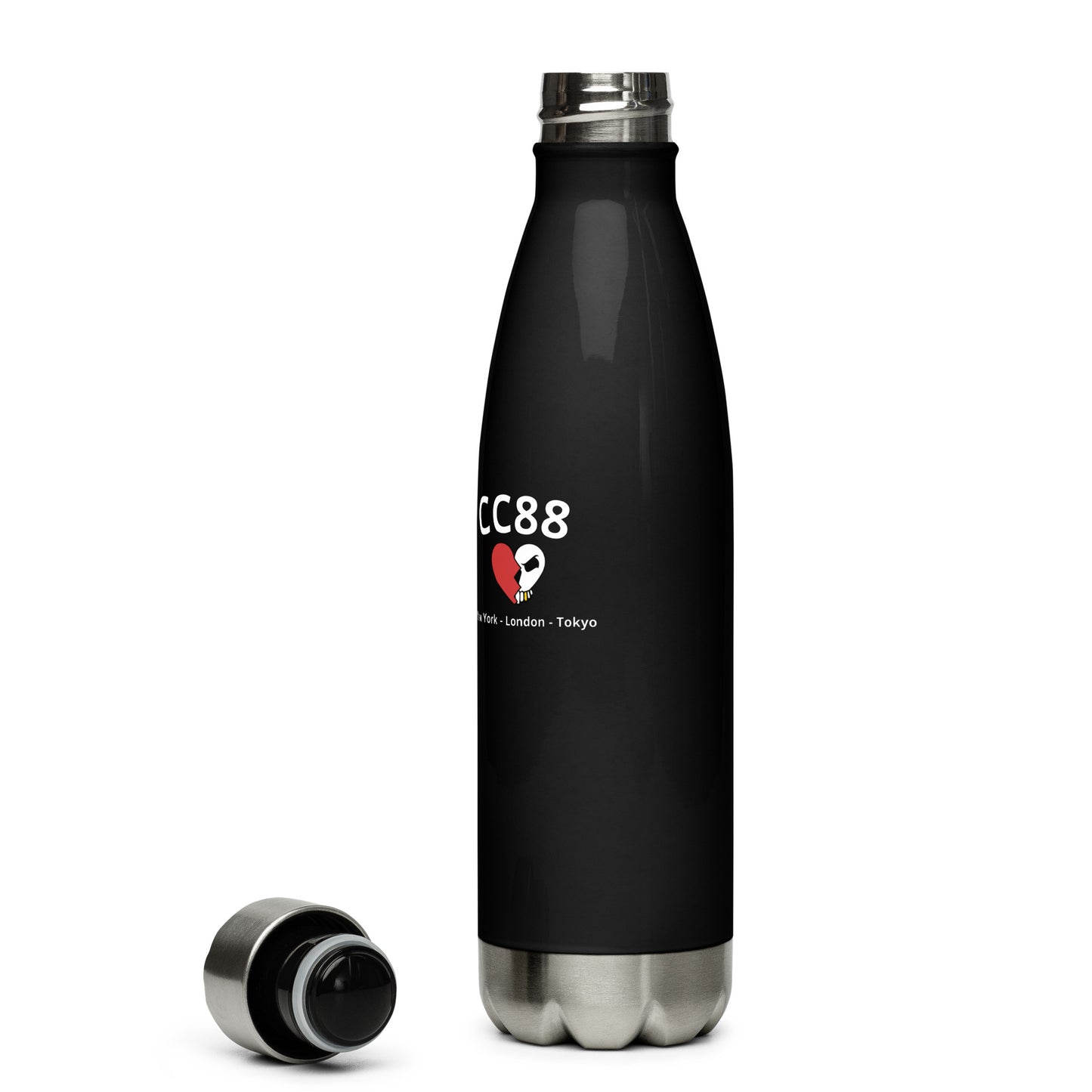 CC88 *World Travelers'* Stainless Steel Water Bottle (Black)