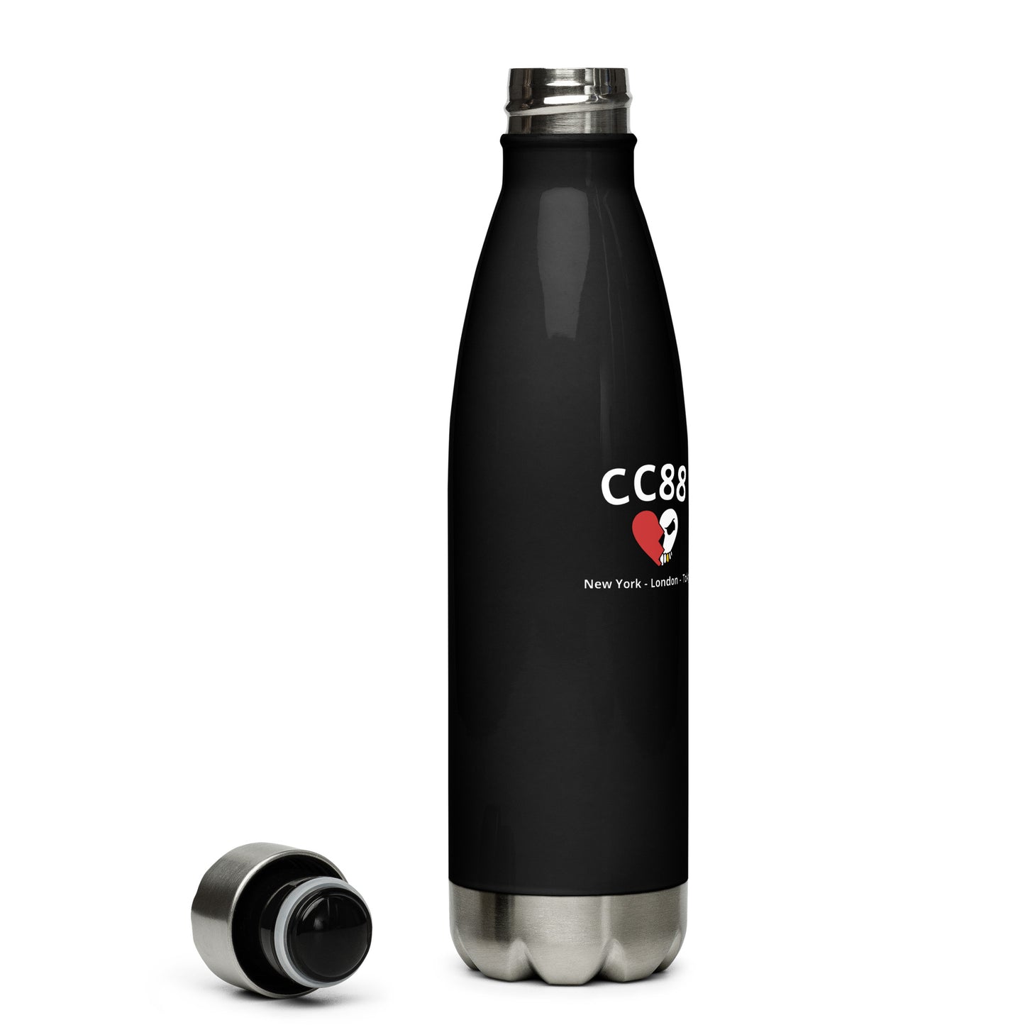 CC88 *World Travelers'* Stainless Steel Water Bottle (Black)