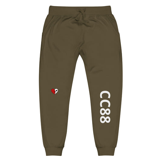 CC88 V524 Unisex Fleece Sweatpants Military Green