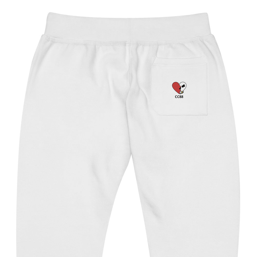 CC88 V524 Unisex Fleece Sweatpants White