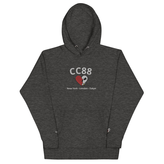 CC88 *World Travelers'* Premium Hoodie (Charcol Heather)