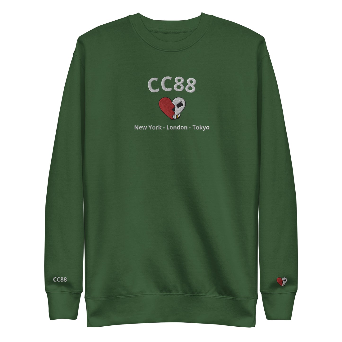 CC88 *World Travelers'* Premium Sweatshirt (Money Green)